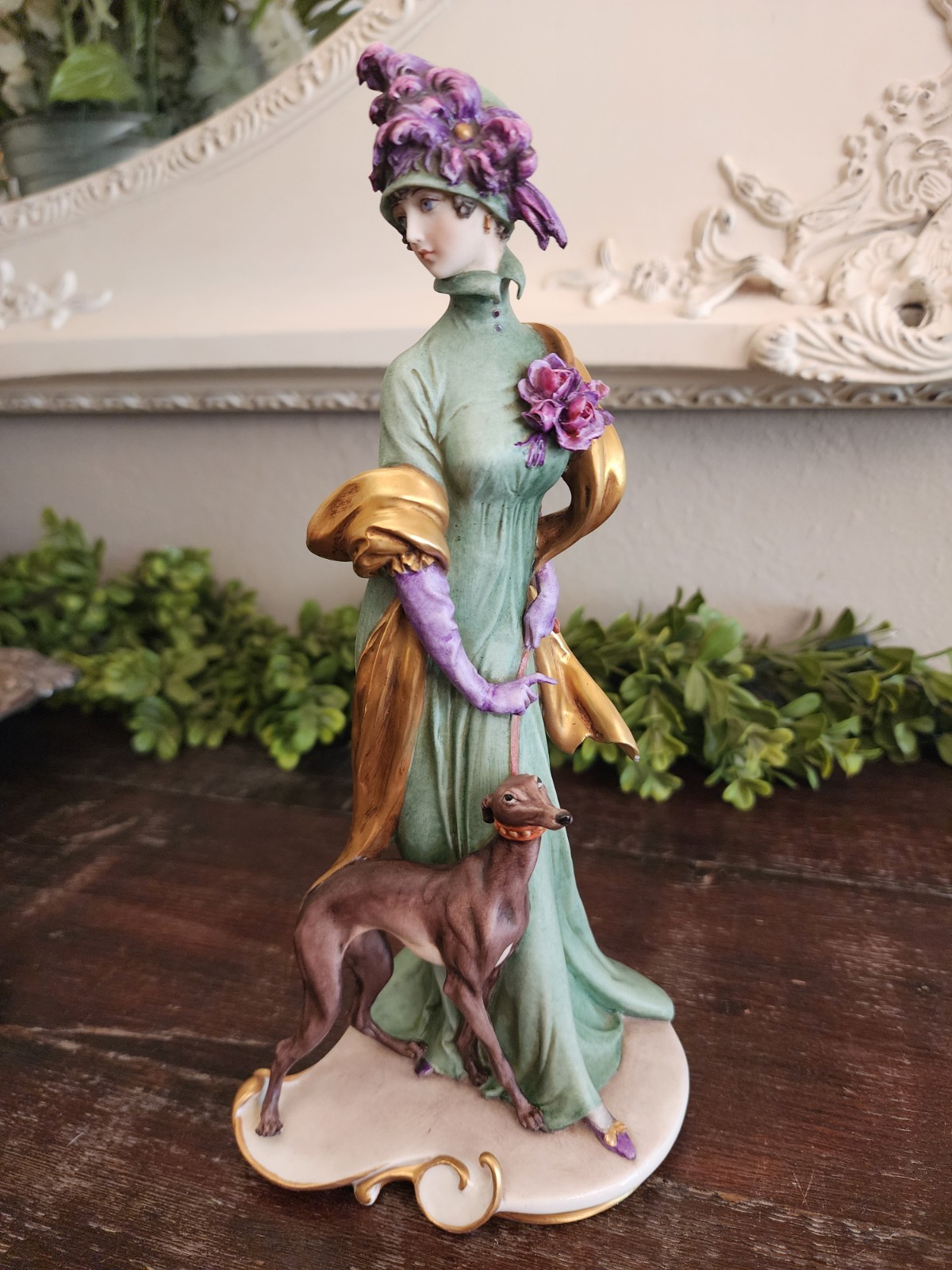 Reserved for Jeff Vintage 1959 Elegant Porcelain Lady Figurine by Giuseppe Cappé