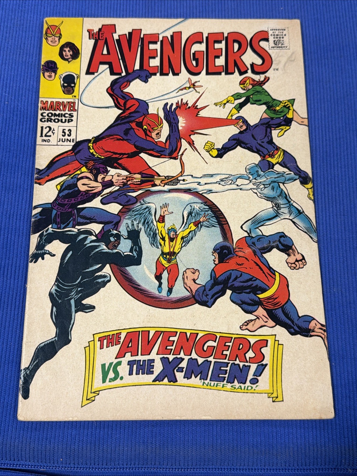 The Avengers #53 (1968) KEY - Avengers vs X-Men John Buscema Cover
