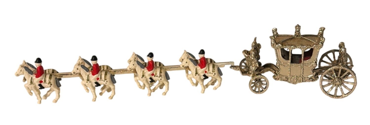 Vtg Lone Star England Royal Carriage Queen Elizabeth II Coronation Gold Estate Vtg Lone Star England Royal Carriage Queen Elizabeth II Coronation Gold Estate