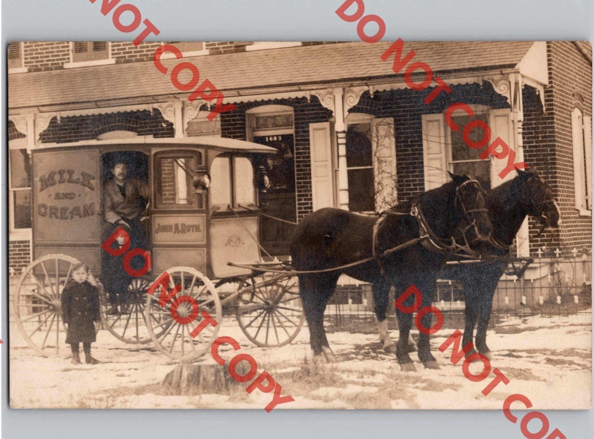 c1910 John A Roth Milk & Cream Dairy PORTLAND OREGON OR? RPPC Real Photo