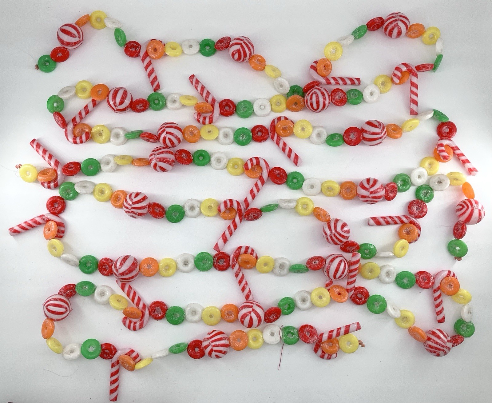 VTG Blow Mold Candy Garland Candy Cane Lifesaver 2 X 9 Ft =18 FT Total Christmas VTG Blow Mold Candy Garland Candy Cane Lifesaver 2 X 9 Ft =18 FT Total Christmas