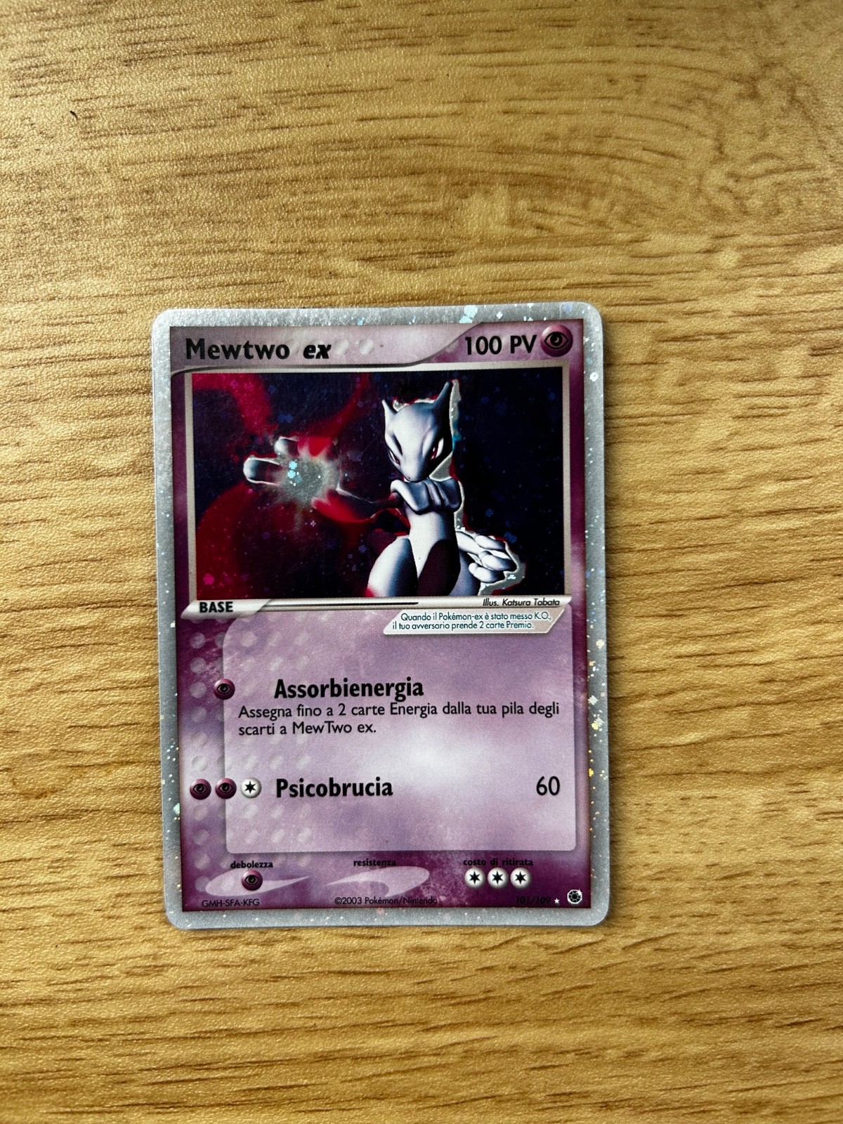 Mewtwo ex 101/109 Holo EX Ruby & Sapphire 2003 Pokemon Card Italian Mewtwo ex 101/109 Holo EX Ruby & Sapphire 2003 Pokemon Card Italian