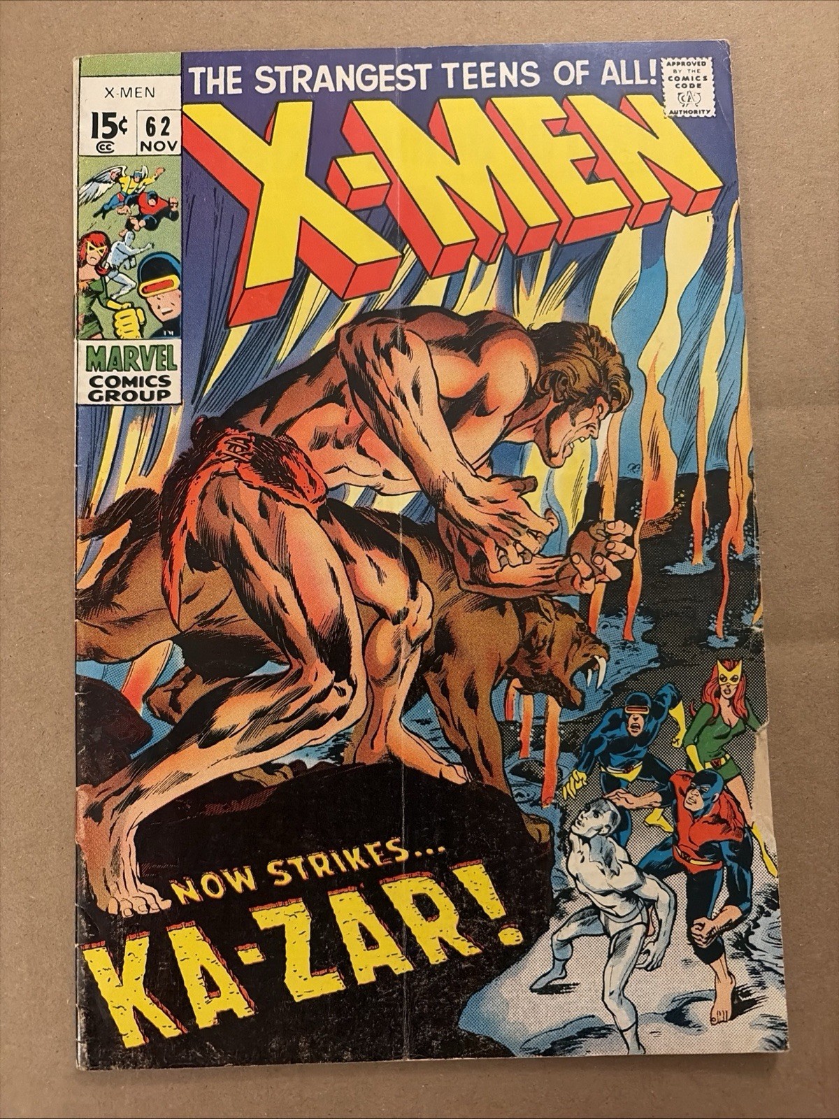 X-Men #62 Marvel 1969 origin of Savage Land Silver Age Good GD X-Men #62 Marvel 1969 origin of Savage Land Silver Age Good GD