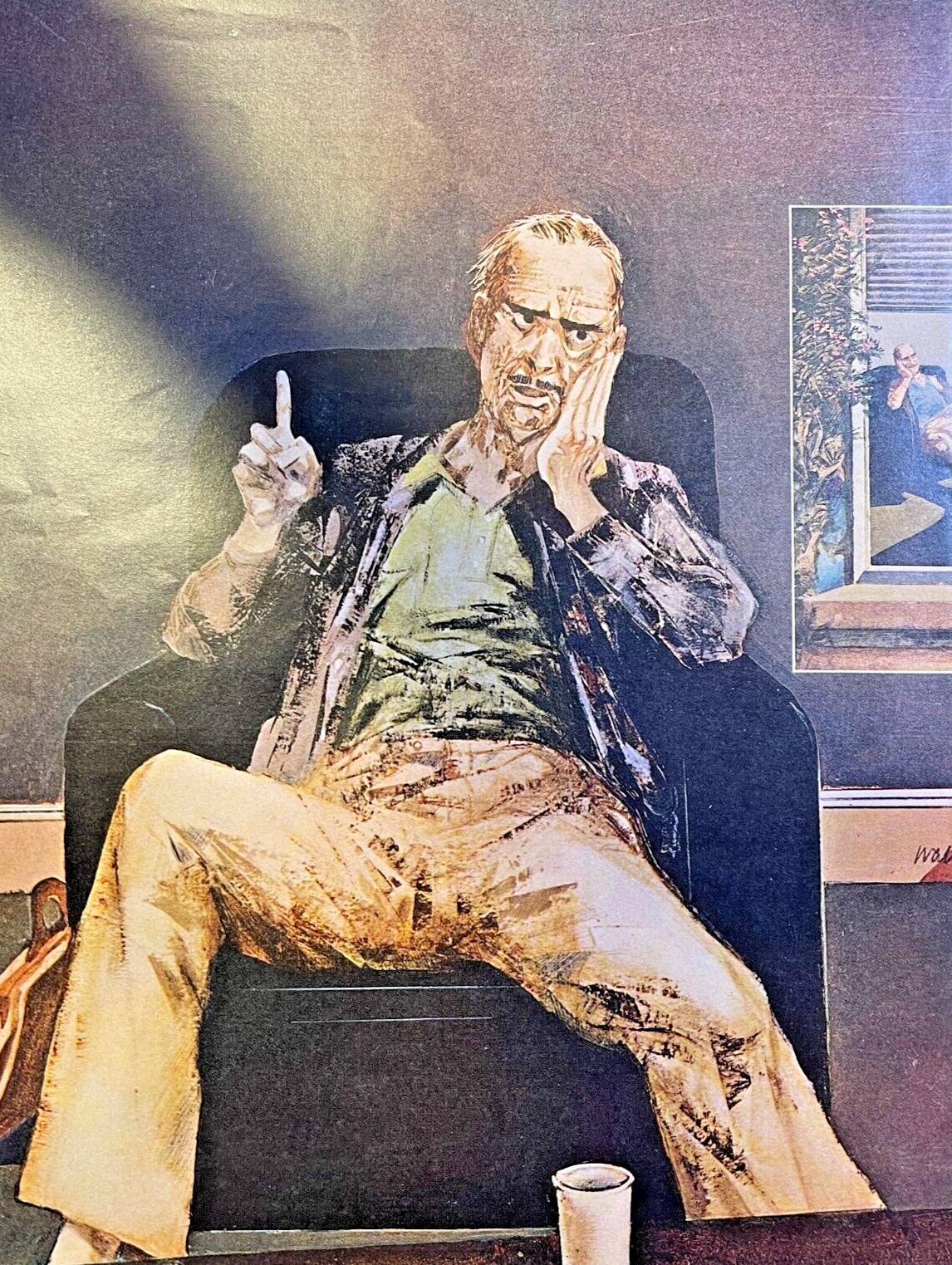 1972 Magazine Illustration Billionaire Howard Hughes 1972 Magazine Illustration Billionaire Howard Hughes