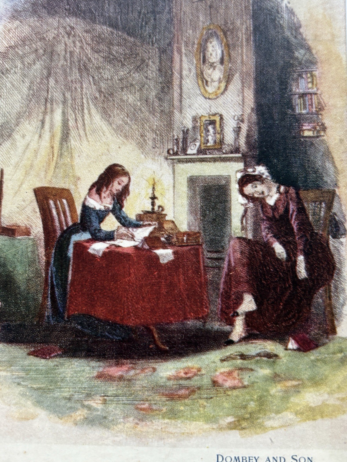 Charles Dickens Dombey & Son Scene, Tucks 7060 Vintage Postcard, England Charles Dickens Dombey & Son Scene, Tucks 7060 Vintage Postcard, England