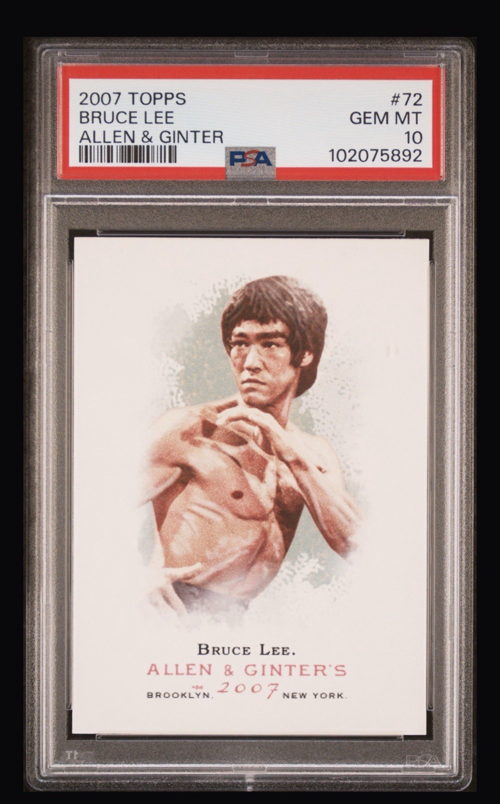 Topps 2007 Allen & Ginter Bruce Lee #72 PSA 10 GEM MT Graded Trading Card