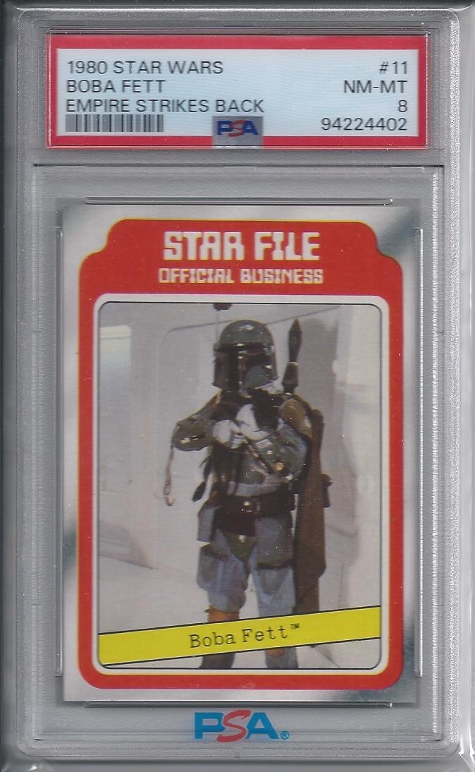 1980 Topps Empire Strikes Back Star File Boba Fett #11 - PSA 8 NM-MT