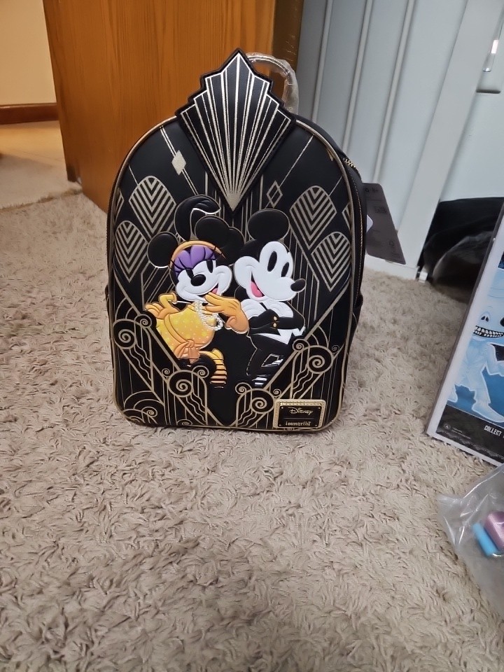 Loungefly Rare Grail Great Gatsby Mickey & Minnie Loungefly Mini Backpack NWT Loungefly Rare Grail Great Gatsby Mickey & Minnie Loungefly Mini Backpack NWT