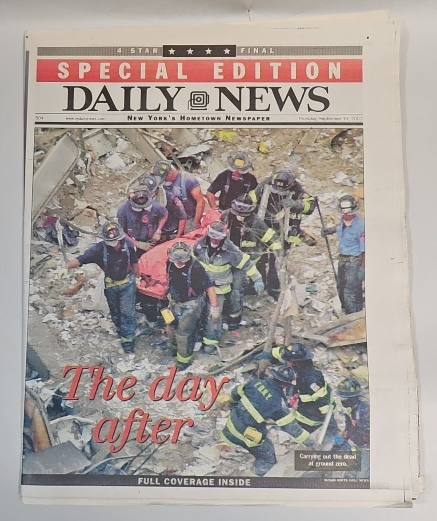 New York Daily News “The Day After” September 13, 2001 Newspaper 9/11 25th ANNIV New York Daily News “The Day After” September 13, 2001 Newspaper 9/11 25th ANNIV
