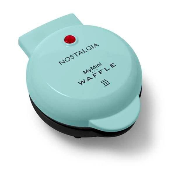New Nostalgia MWF5TL MyMini Waffle Maker - Teal - Dorm Apartment RV Camping New Nostalgia MWF5TL MyMini Waffle Maker - Teal - Dorm Apartment RV Camping