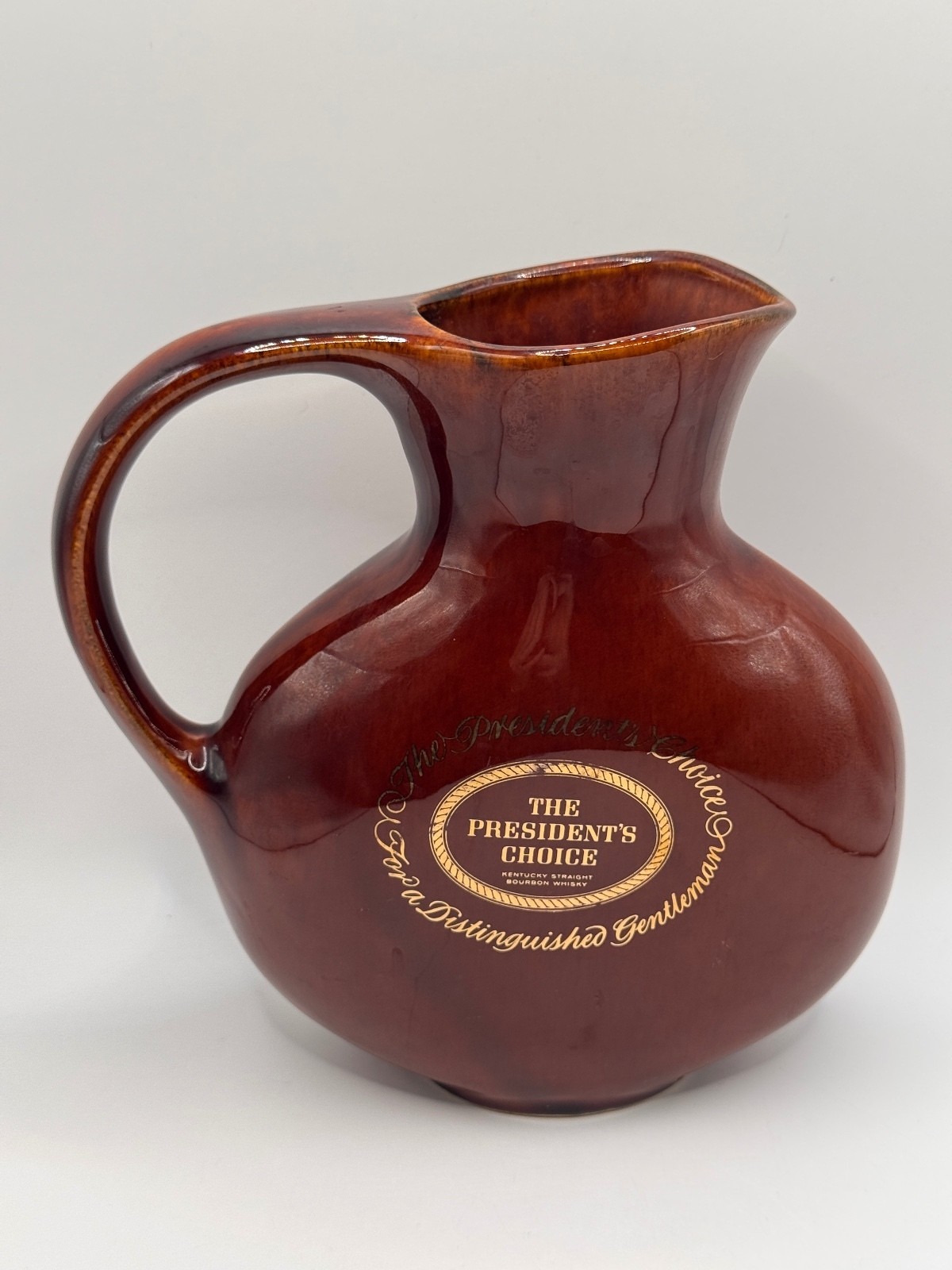 Vintage Brown Forman President’s Choice Bourbon Ceramic Pitcher Louisville KY Vintage Brown Forman President’s Choice Bourbon Ceramic Pitcher Louisville KY