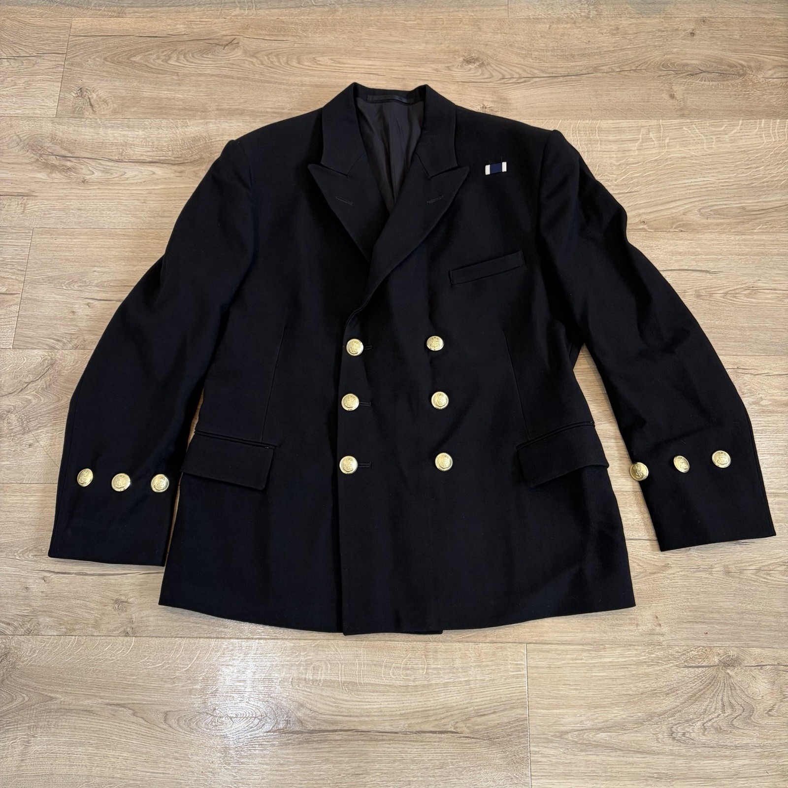 Vintage 1986 Royal Navy CPO Double-Breasted Jacket Blazer 43R Bernard Uniforms Vintage 1986 Royal Navy CPO Double-Breasted Jacket Blazer 43R Bernard Uniforms