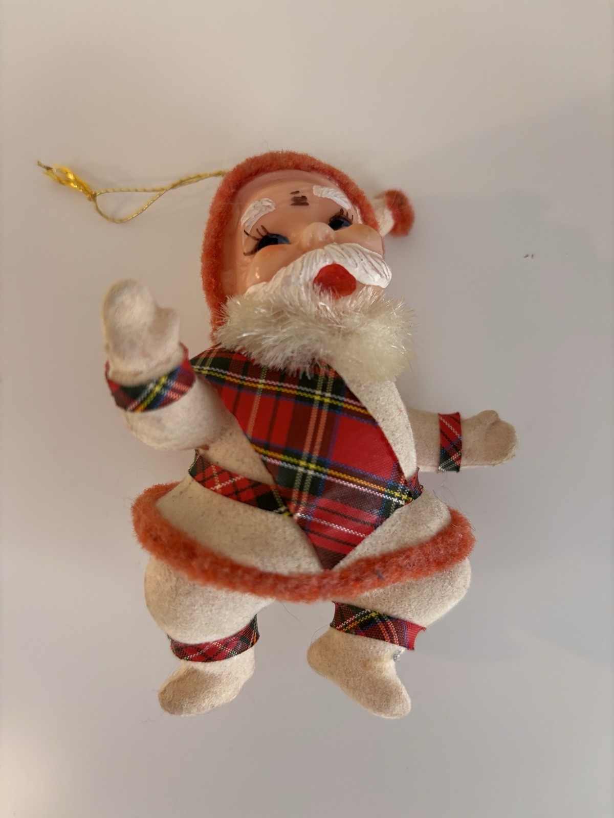 Vintage Lot of 12 Flocked Christmas Ornaments Santa, Mrs Claus, Elves, Mice etc Vintage Lot of 12 Flocked Christmas Ornaments Santa, Mrs Claus, Elves, Mice etc
