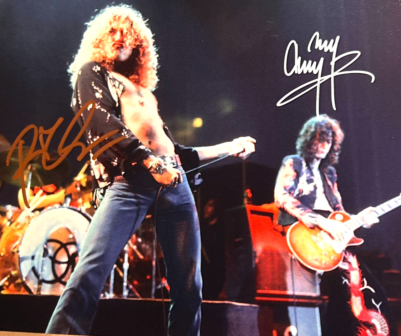 LED ZEPPELIN Signed (JIMMY PAGE, ROBERT PLANT) 8x10\