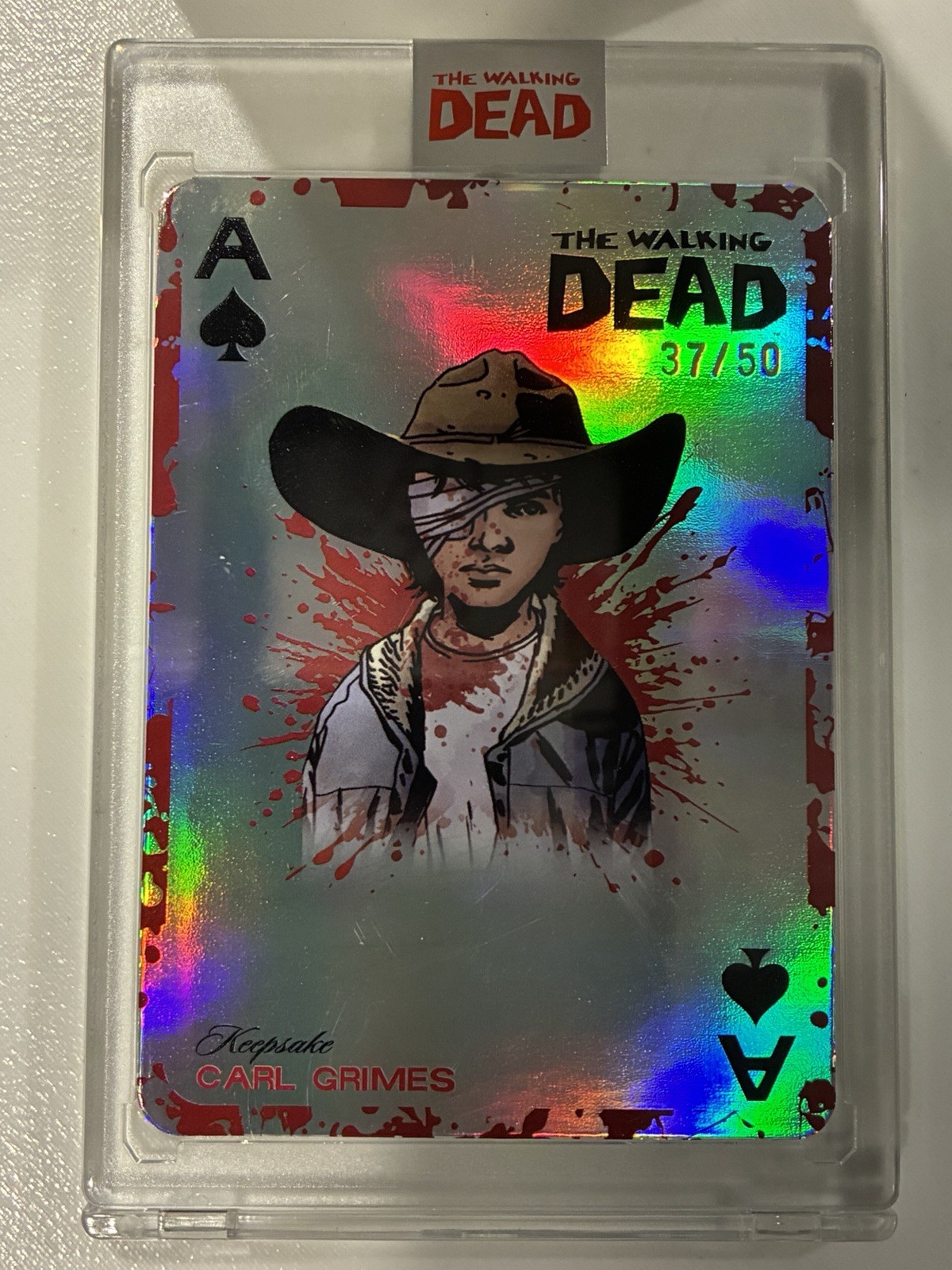 2026 Keepsake Walking Dead Spotlight #44 Carl Grimes Ace Playing Card 37/50 2026 Keepsake Walking Dead Spotlight #44 Carl Grimes Ace Playing Card 37/50