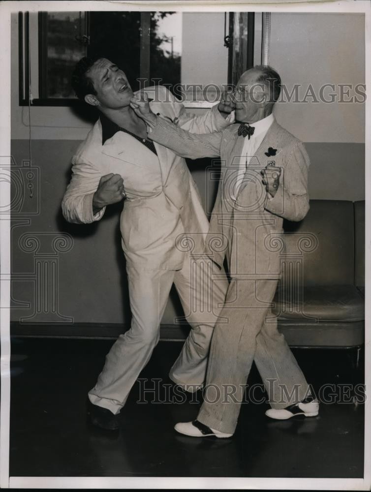 1936 Press Photo Joe F Carney school principal & boxer Max Adelbert Baer