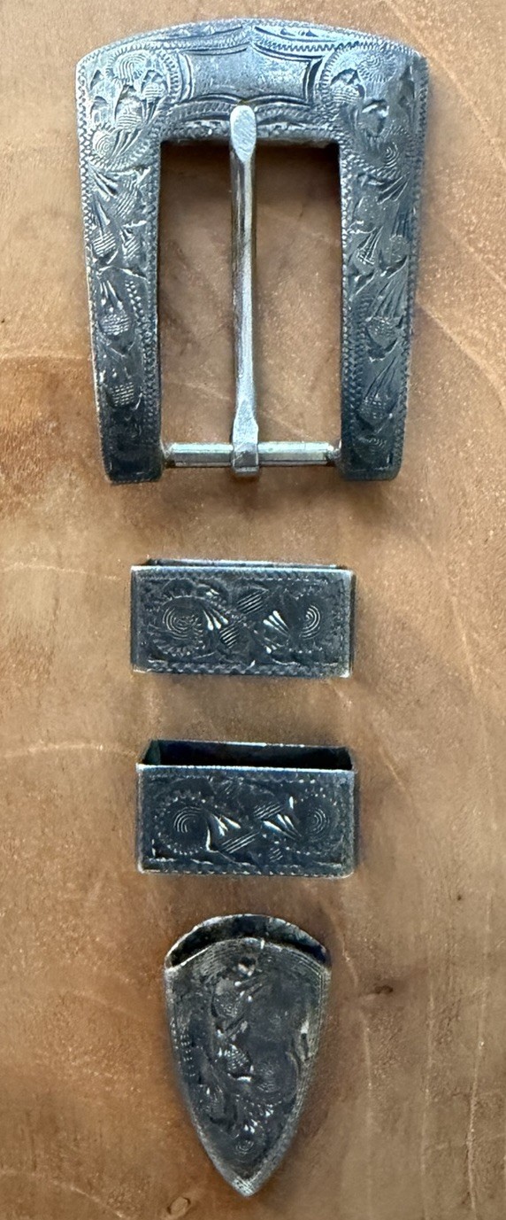 Graves Malone Sterling Silver Buckle Set - El Paso, TX - Fits 5/8” - Super Cool