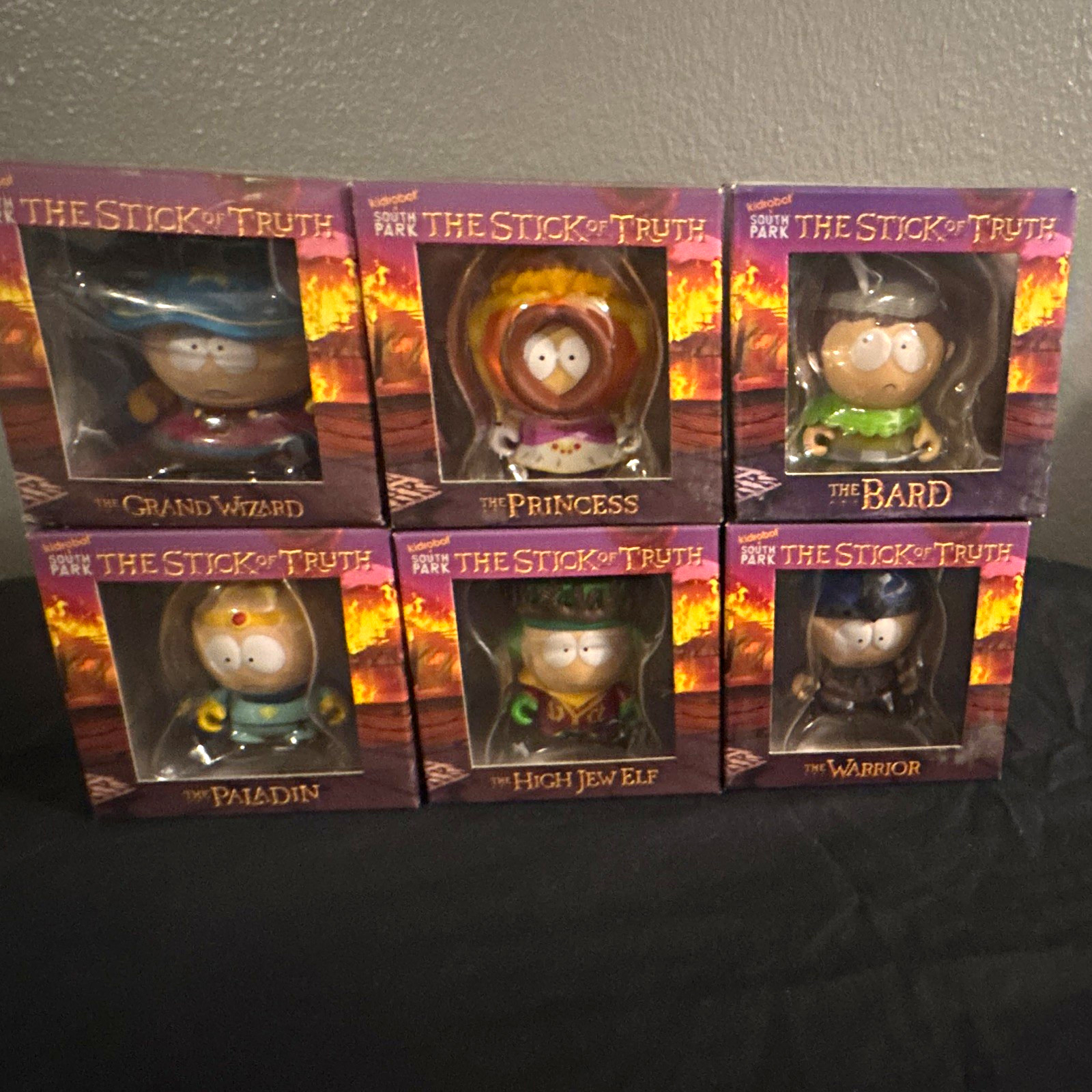 Kidrobot South Park Stick of Truth Vinyl Figure Set 6 Boxed Grand Wizard