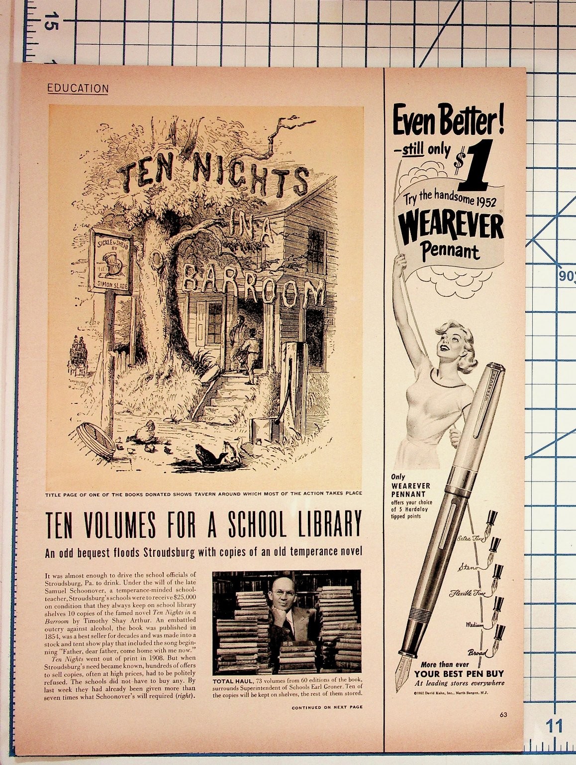 1952 Wearever Pen Ad Stroudsburg PA Ten Nights Barroom Pard Dog Food Magazine 1952 Wearever Pen Ad Stroudsburg PA Ten Nights Barroom Pard Dog Food Magazine