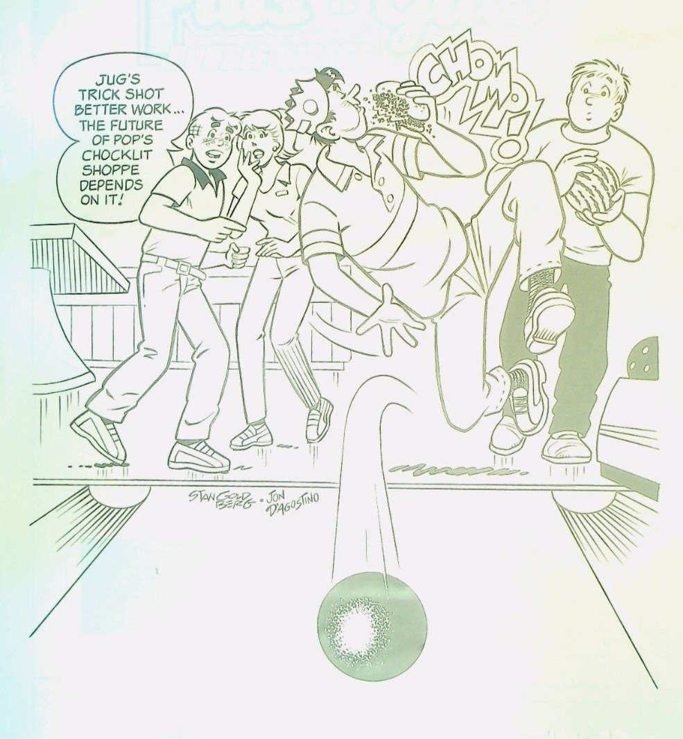Archie's Pals n Gals Double Digest 131 Original Cover Art Stan Goldberg Bowling Archie's Pals n Gals Double Digest 131 Original Cover Art Stan Goldberg Bowling