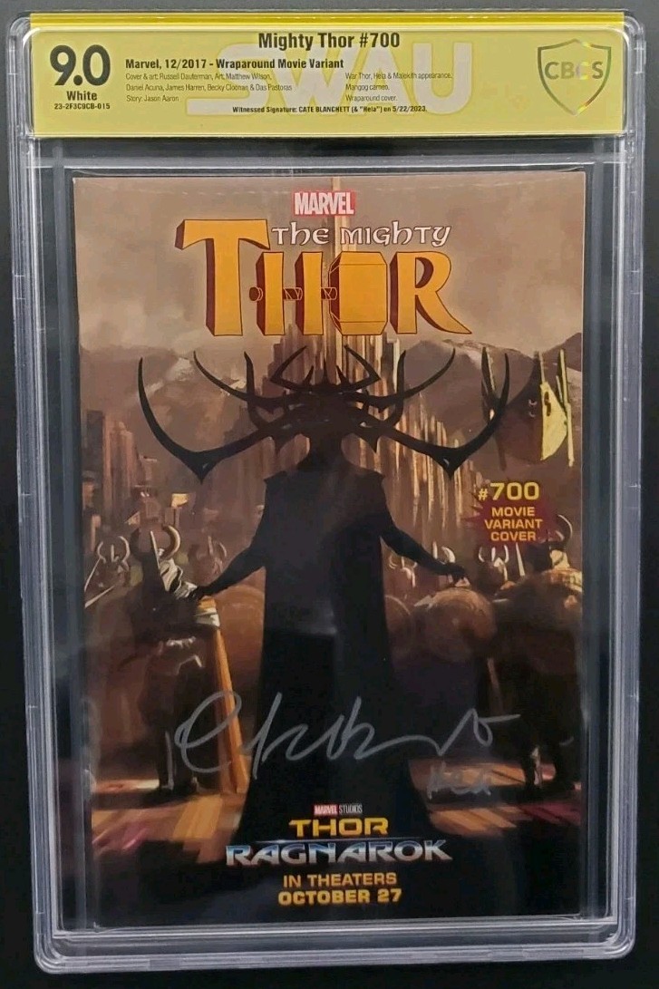 THOR #700 Movie Photo Variant CBCS 9.0 SIGNED MCU Cate Blanchett Hela Actor RARE THOR #700 Movie Photo Variant CBCS 9.0 SIGNED MCU Cate Blanchett Hela Actor RARE