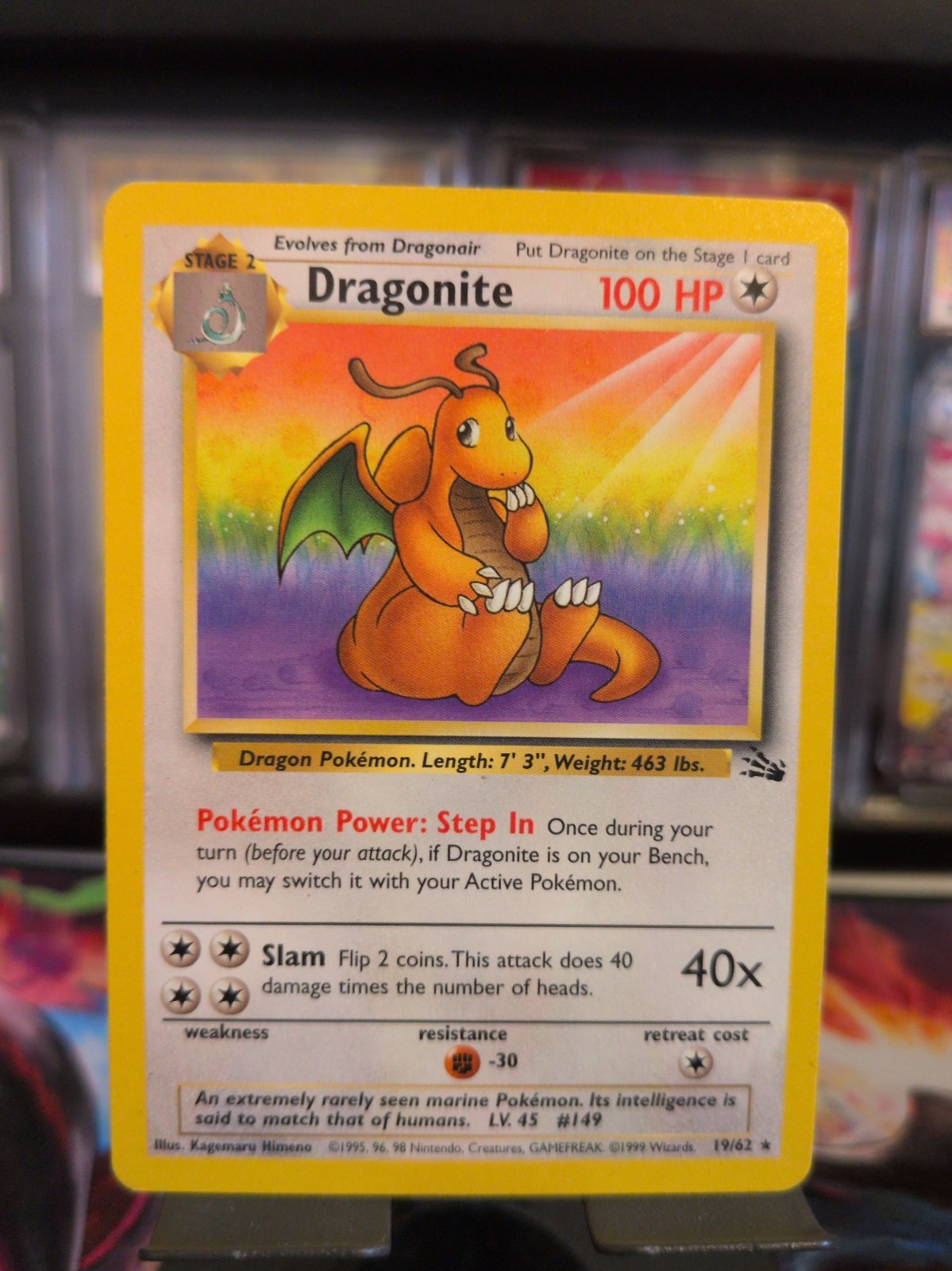 Dragonite 19/62 Vintage WOTC Pokémon Fossil Non Holo TCG - LP Dragonite 19/62 Vintage WOTC Pokémon Fossil Non Holo TCG - LP