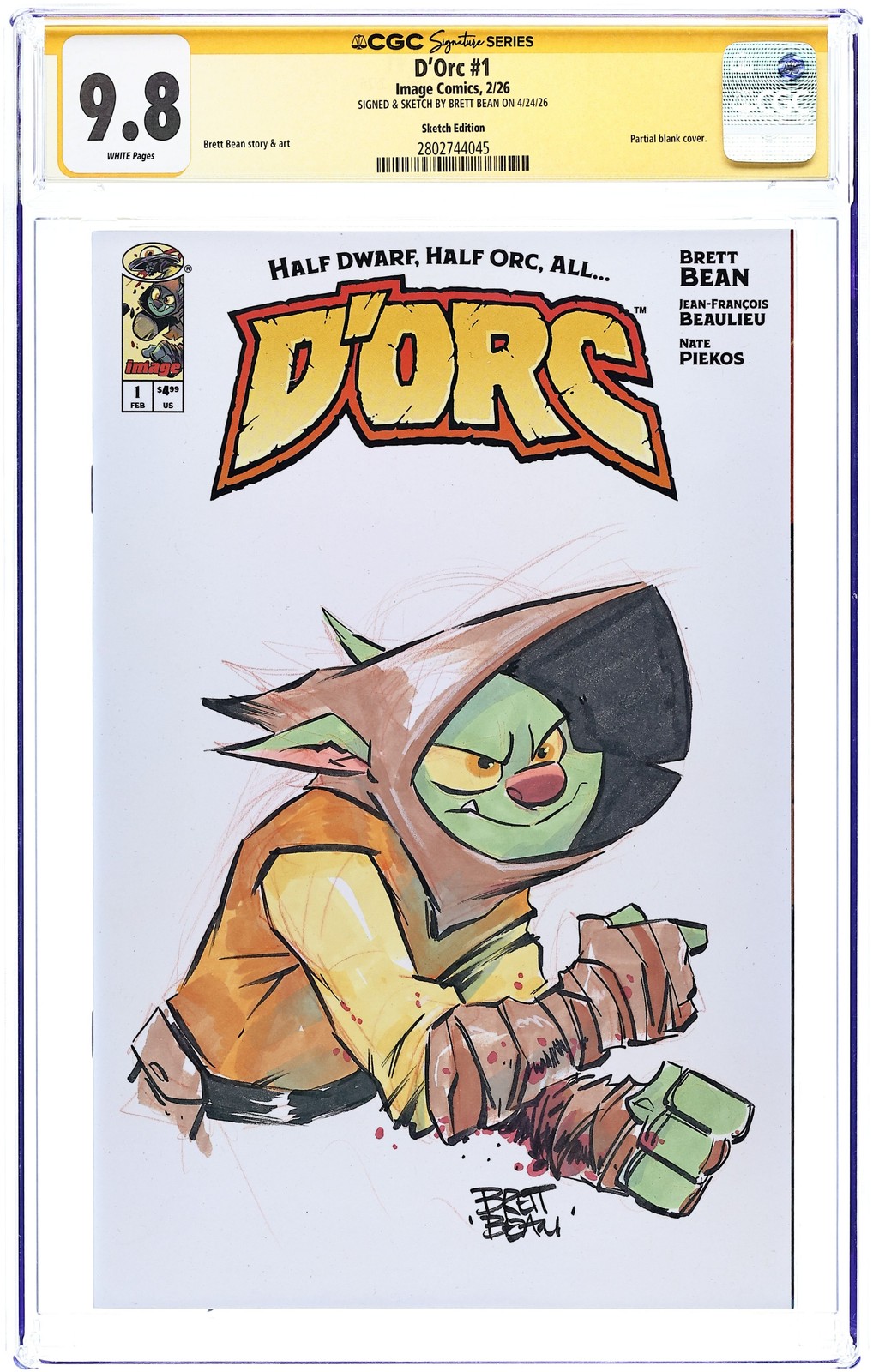 D\'orc 1F CGC 9.8 SS Bean 2026 2802744045