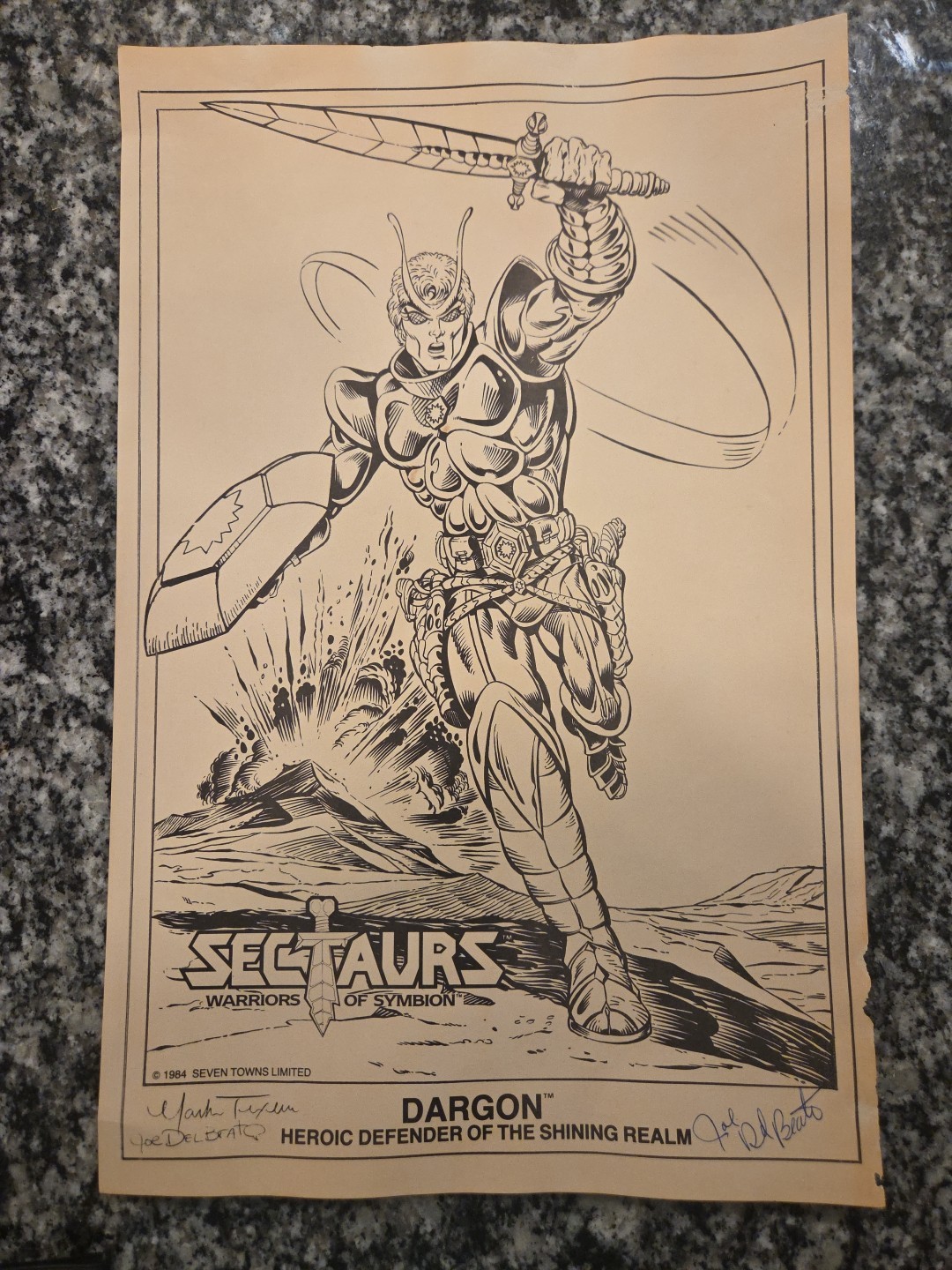 Original 1984 SECTAURS Promo Poster – Signed by Joe Del Beato