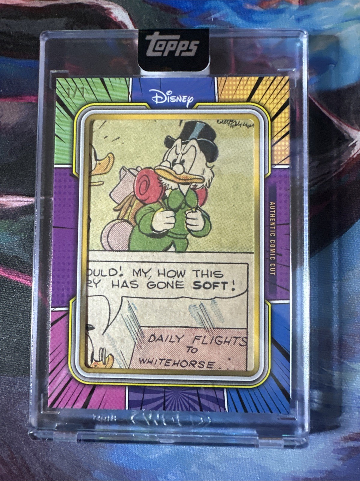 2025 Topps Minted Disney Scrooge McDuck Comic Cut 1/1 Case Hit 2025 Topps Minted Disney Scrooge McDuck Comic Cut 1/1 Case Hit