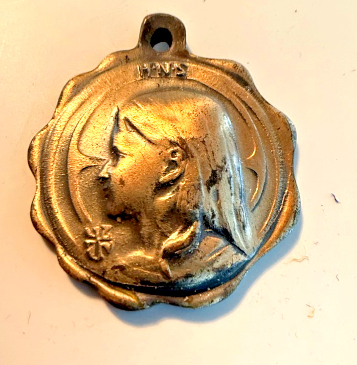 Vintage 1909 H-N-S Bureau Holy Name Society Catholic Pendant Medal Token / B240 Vintage 1909 H-N-S Bureau Holy Name Society Catholic Pendant Medal Token / B240