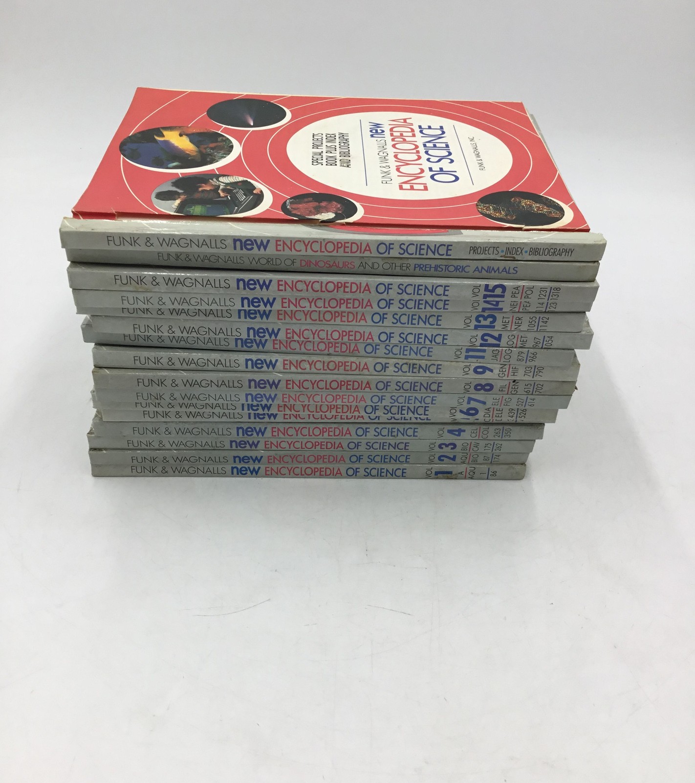 Vintage Funk & Wagnalls New Encyclopedia of Science 1986 Lot 16 Vols Missing 10