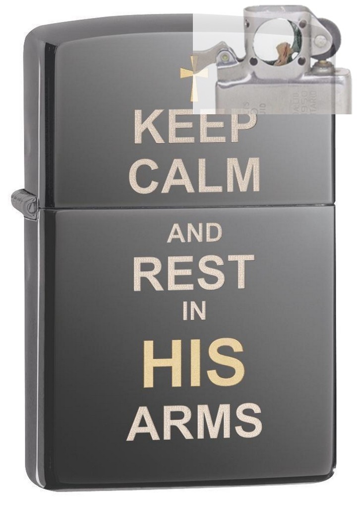 Zippo 29610 Keep Calm Design Black Ice Lighter with PIPE INSERT PL Zippo 29610 Keep Calm Design Black Ice Lighter with PIPE INSERT PL
