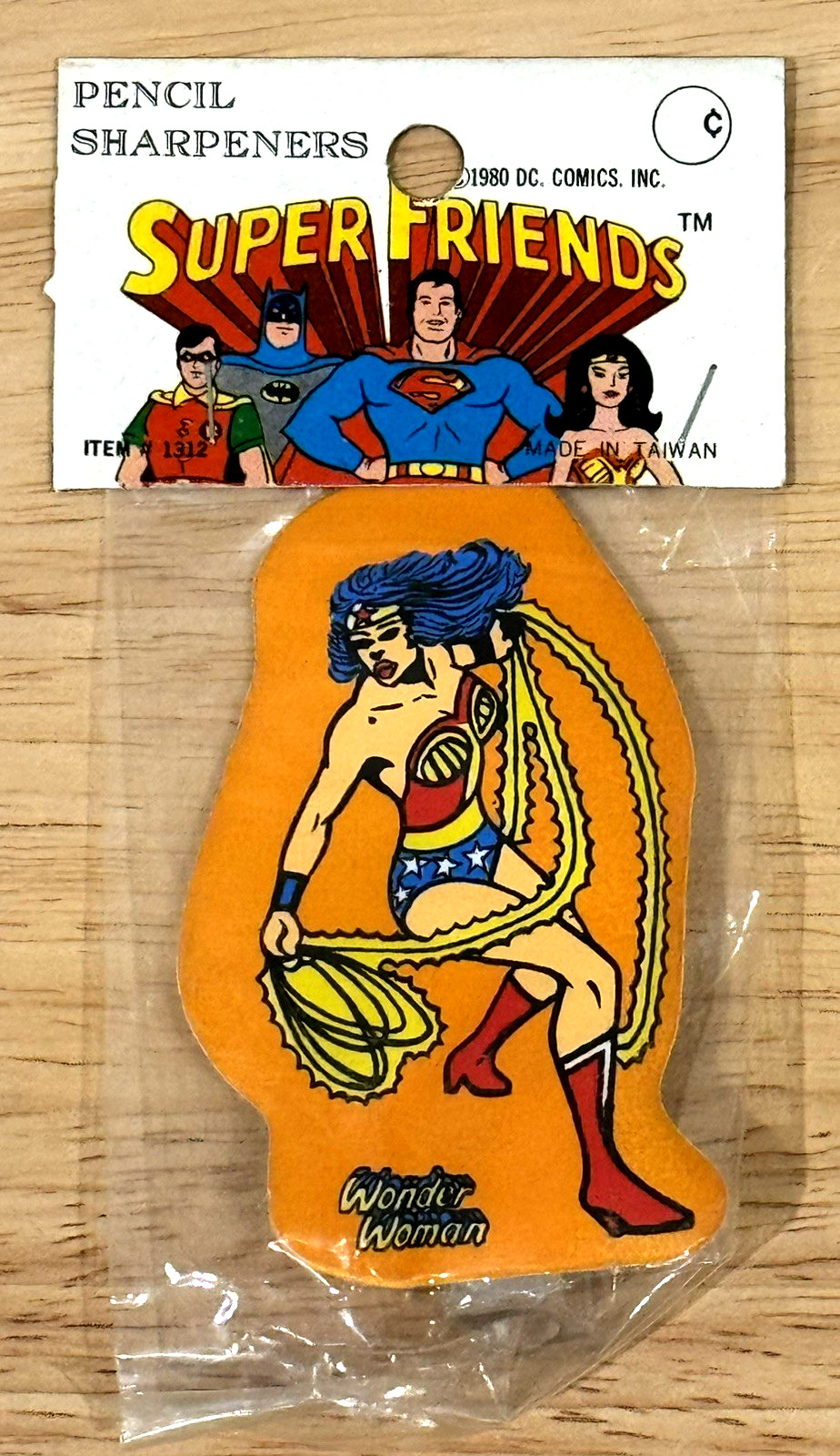 New Sealed Vtg 1980 Wonder Woman Lasso DC Comics Super Friends Pencil Sharpener