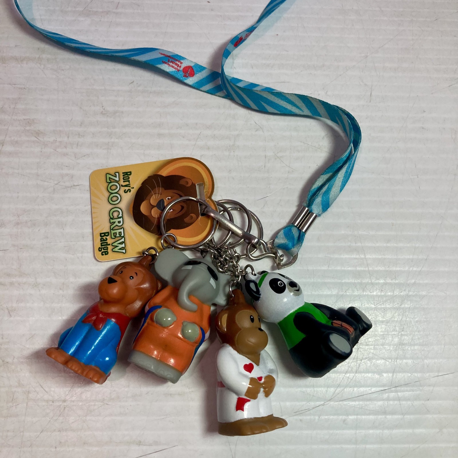 American Heart Association Lanyard w/4 Animal Keychains