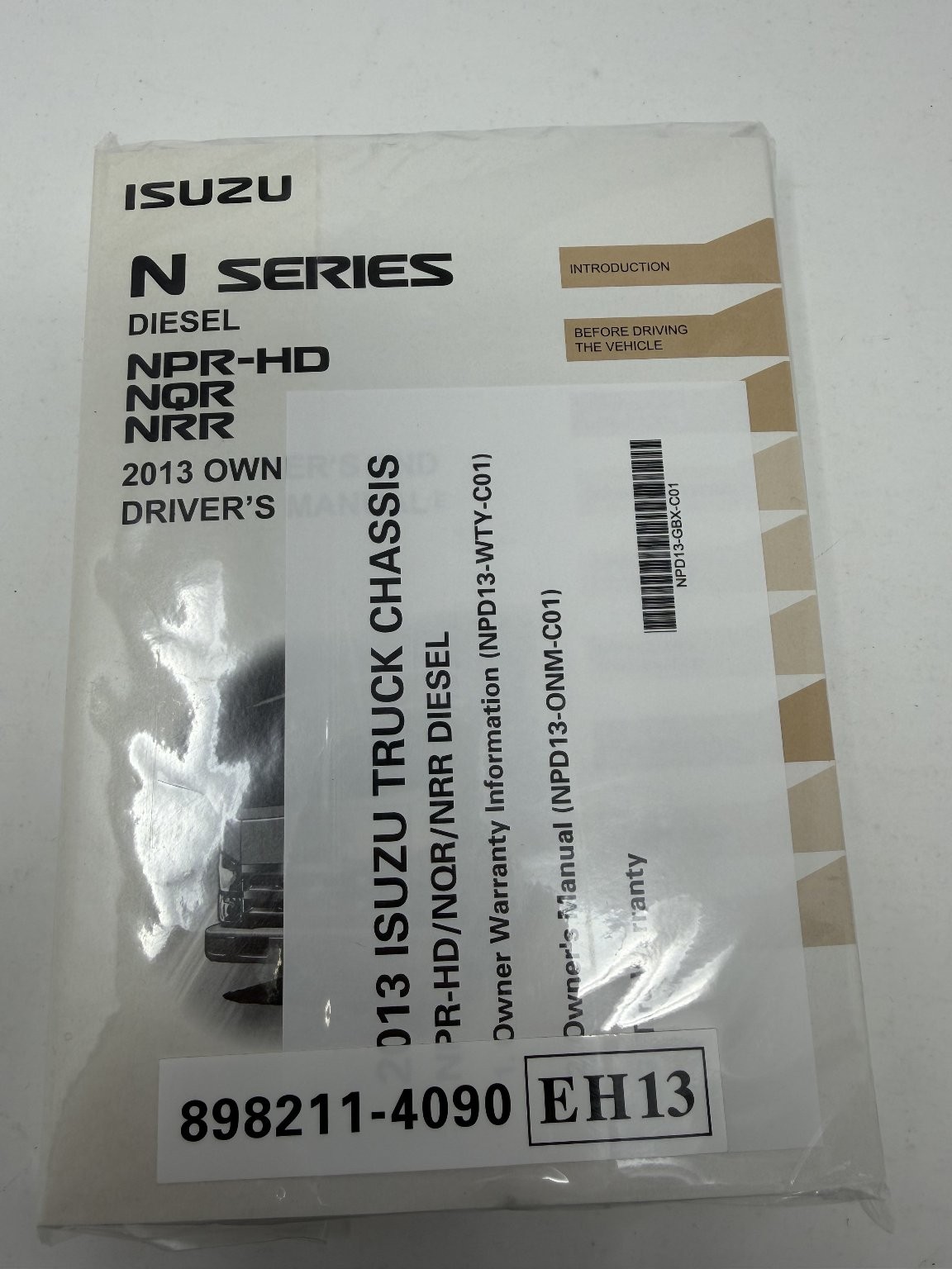 2013 Isuzu N Series Diesel NPR-HD NQR NRR Owner’s Manual OEM Factory Sealed