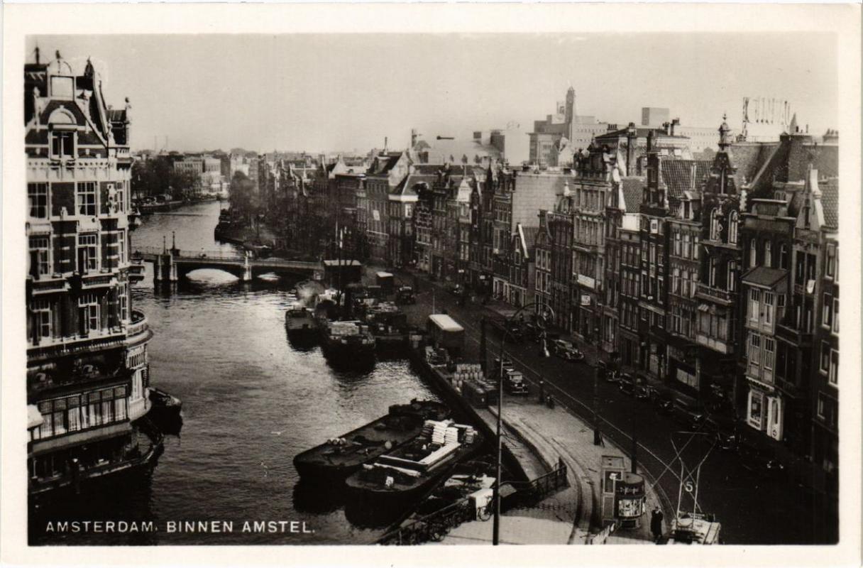 Old postcard AK AMSTERDAM Binnen Amstel. NETHERLANDS (624980)