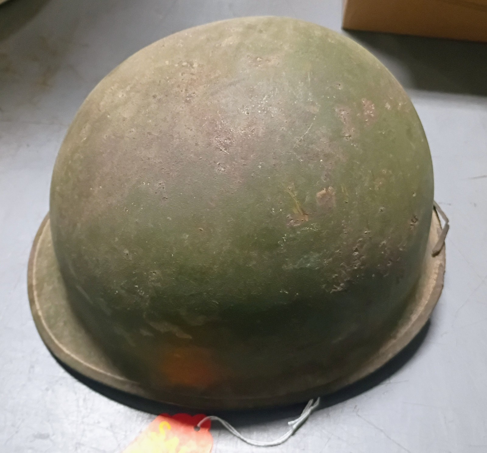WWII US Army M1 Steel Helmet Shell Rear Seam Swivel Loop Military Collectible