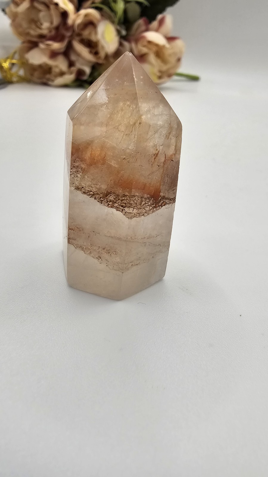 ✨️SALE✨️ mini fire quartz Point hemotoid tower 40g 4.3cm 🔥 