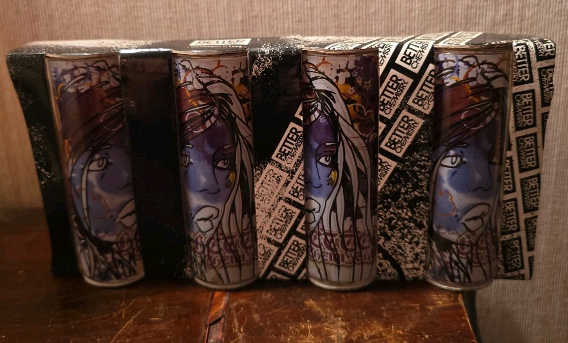Better Chemistry Shot Glass Bizarre Eye Creature Surreal Fantasy, Set of 4