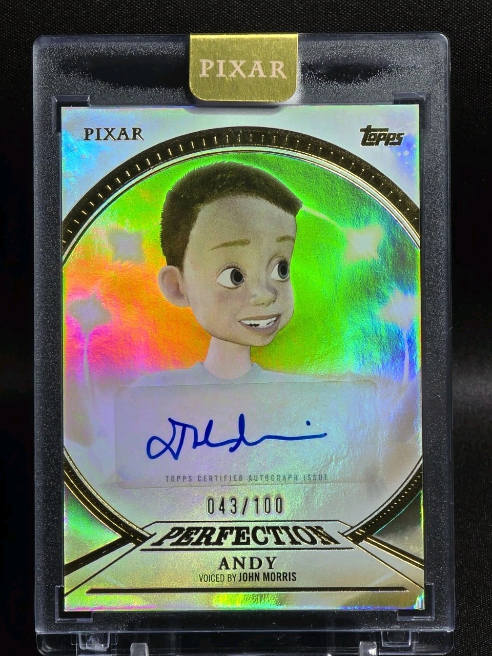 2025 Topps Pixar Disney Toy Story Andy Perfection Auto John Morris /100 #PPA-JM