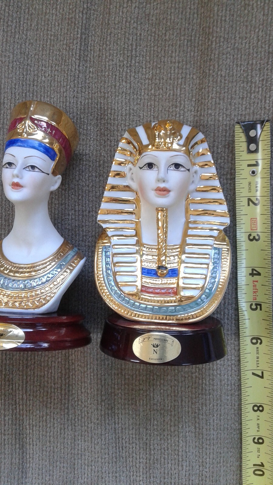CAPODIMONTE VITTORIO SABADIN TWO FIGURES EGIPT THEME 22K GOLD PAINT USED