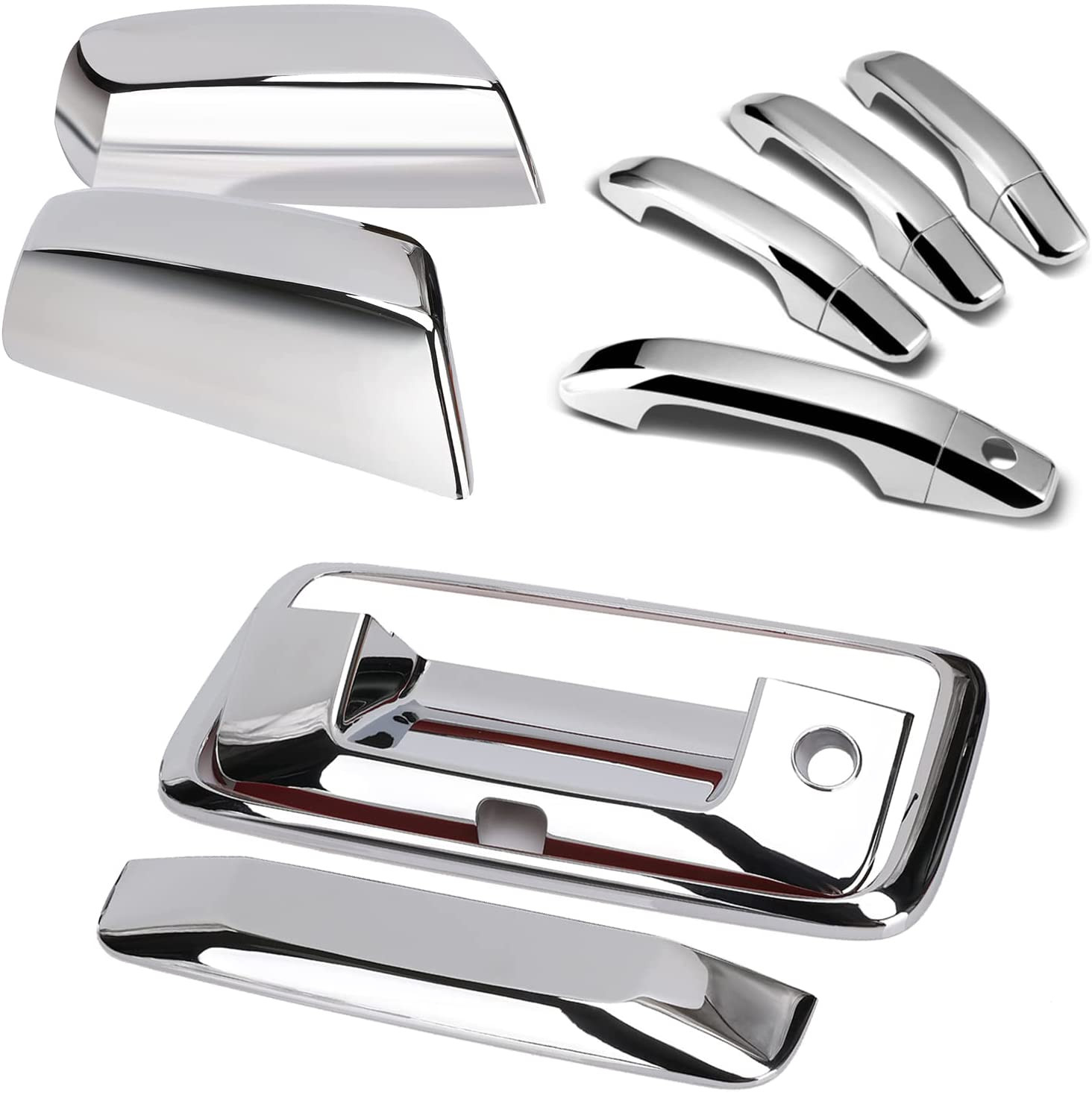Chrome Door Handles & Mirror Covers for 2014-2018 Chevy Silverado GMC Sierra