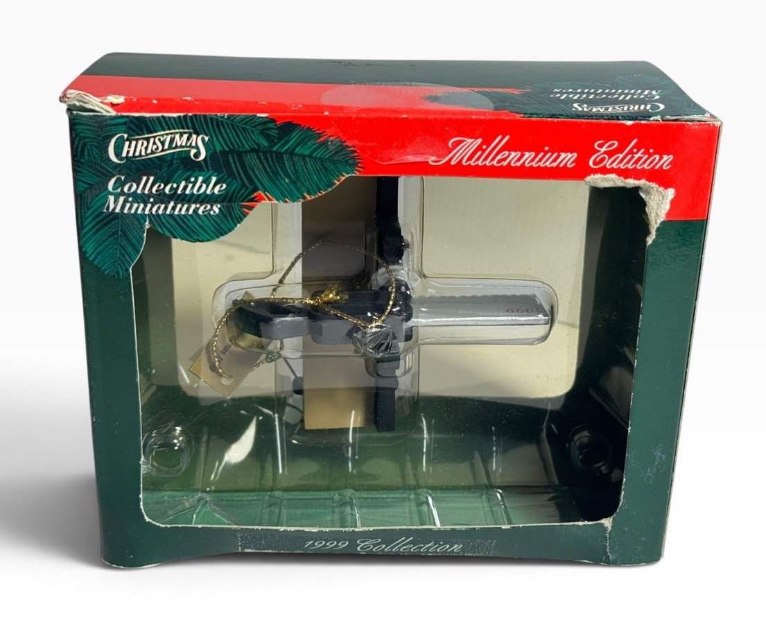 Vintage 1999 Mr Christmas Millennium Edition Mini Miter Saw Ornament Holiday New