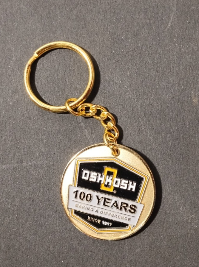 Vintage OSHKOSH TRUCK WISCONSIN KEY CHAIN 100 YEARS