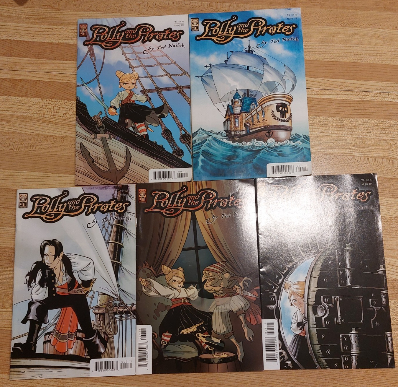 POLLY AND THE PIRATES VOLUMES 1 THRU 5 ONI PRESS POLLY AND THE PIRATES VOLUMES 1 THRU 5 ONI PRESS
