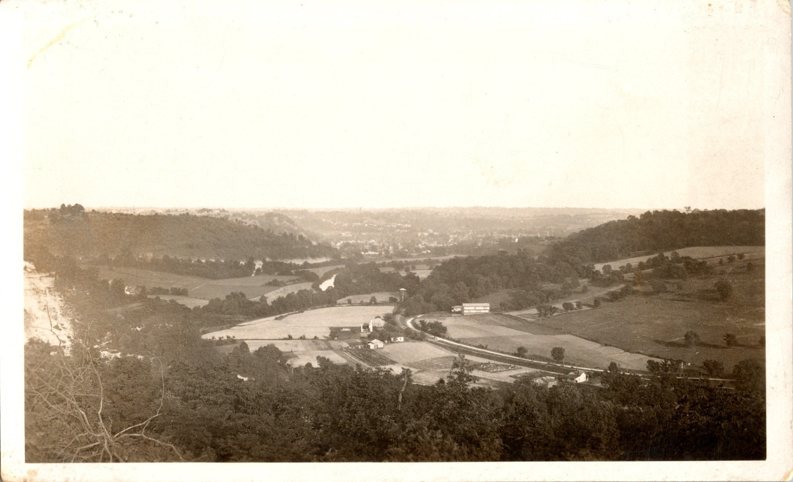 1930s Frankfort Kentucky Railroad Yard Panoramic Original Vintage Photo