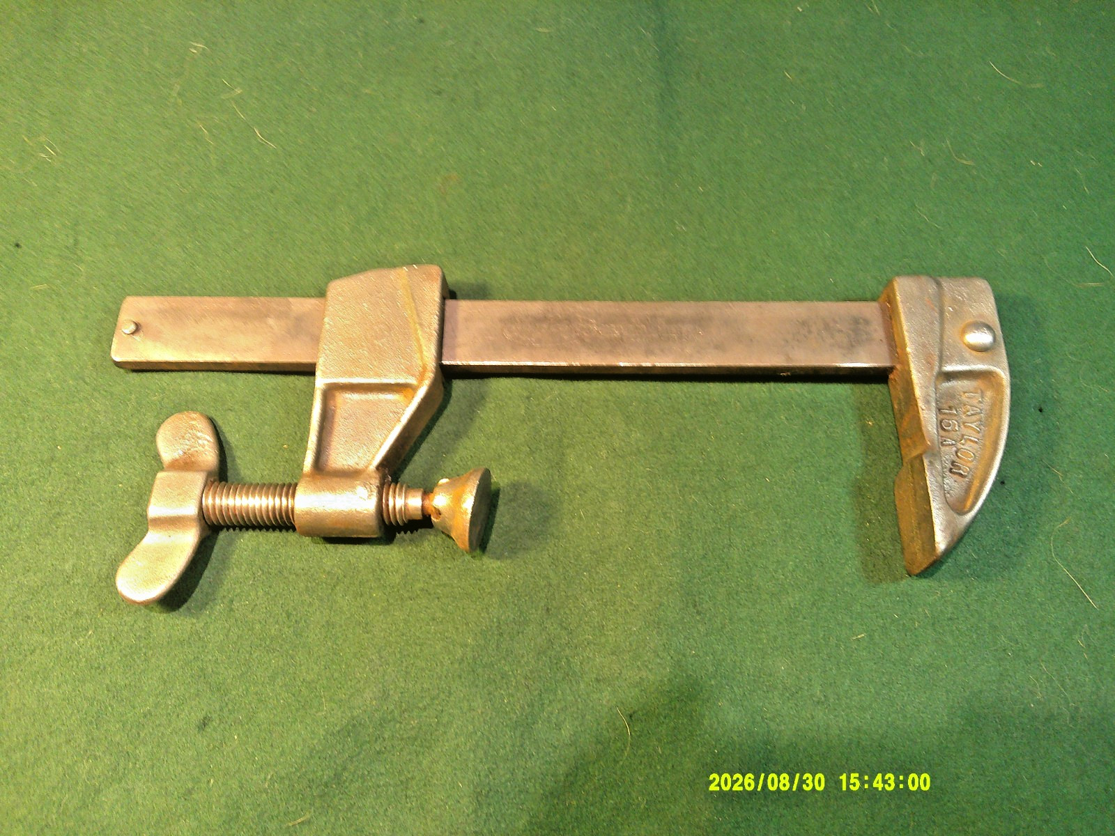 ANTIQUE TAYLOR MFG CO NO. 15A/15B FLAT BAR CLAMP ANTIQUE TAYLOR MFG CO NO. 15A/15B FLAT BAR CLAMP