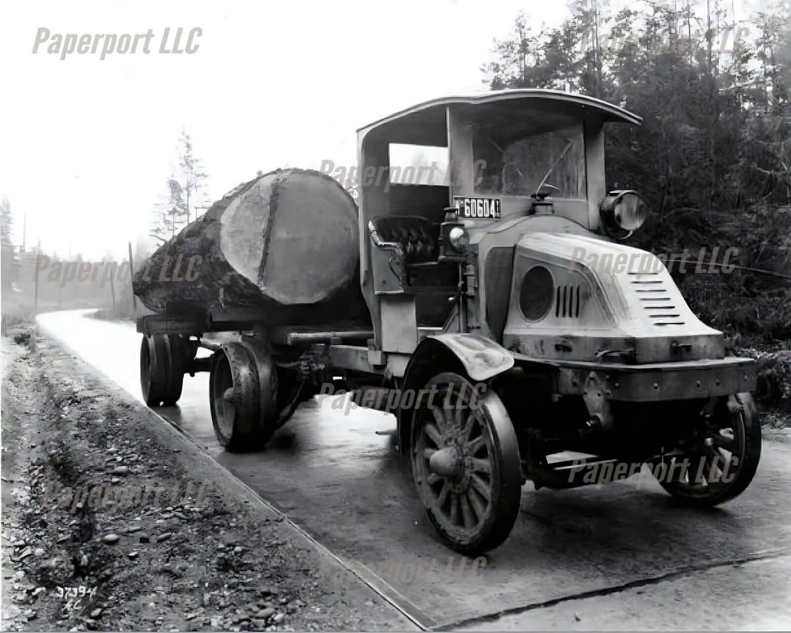 Old Log Truck 1920s 8x10 Photo Old Log Truck 1920s 8x10 Photo