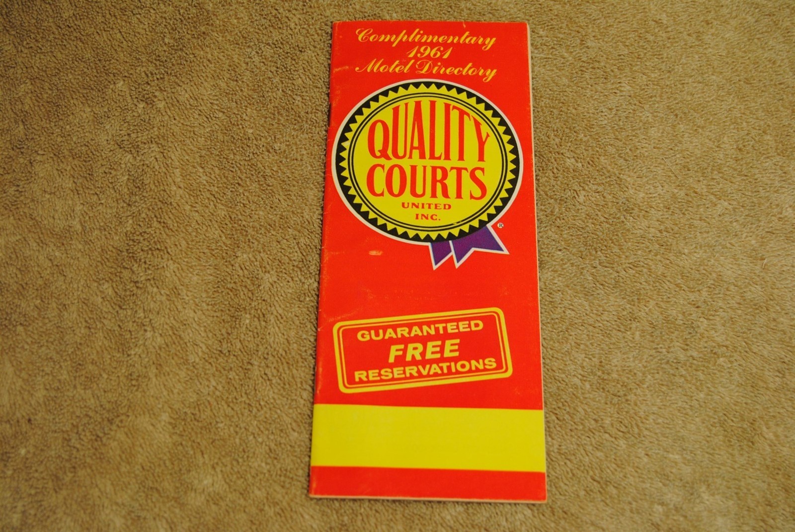 Vintage 1961 Quality Courts United Inc. Motel Directory Travel Brochure Vintage 1961 Quality Courts United Inc. Motel Directory Travel Brochure