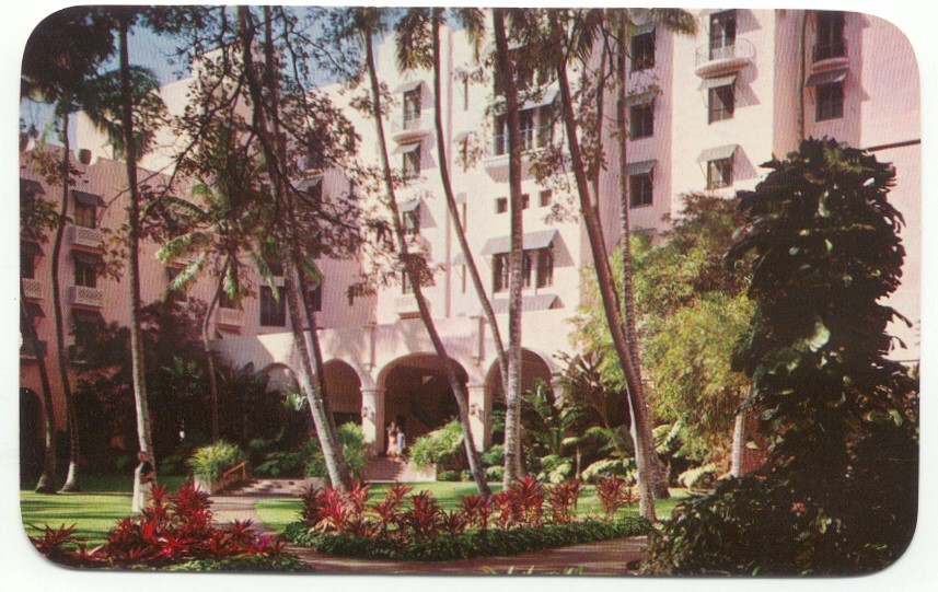 Royal Hawaiian Hotel Honolulu HI Tropical Gardens Postcard Hawaii